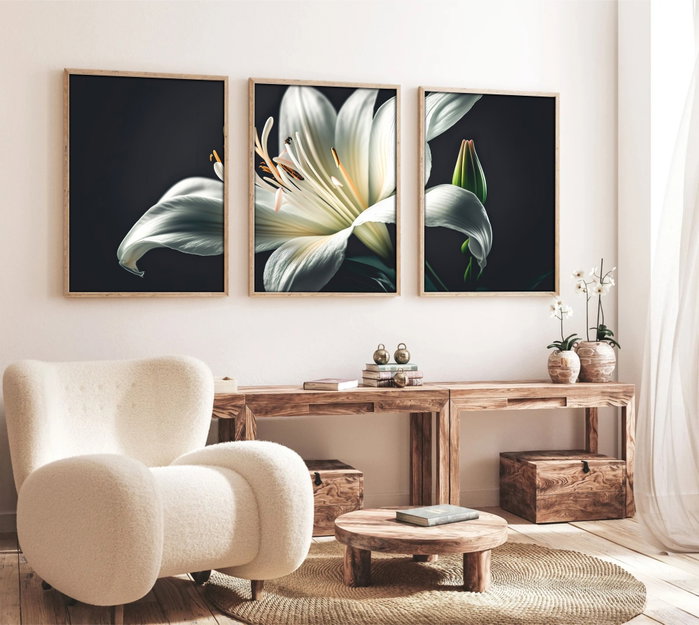 Wallity Cuadro Decorativo Huhu224 en 3 Piezas de 50 x 70 cm Wallity Cuadro Decorativo Huhu224 en 3 Piezas de 50 x 70 cm